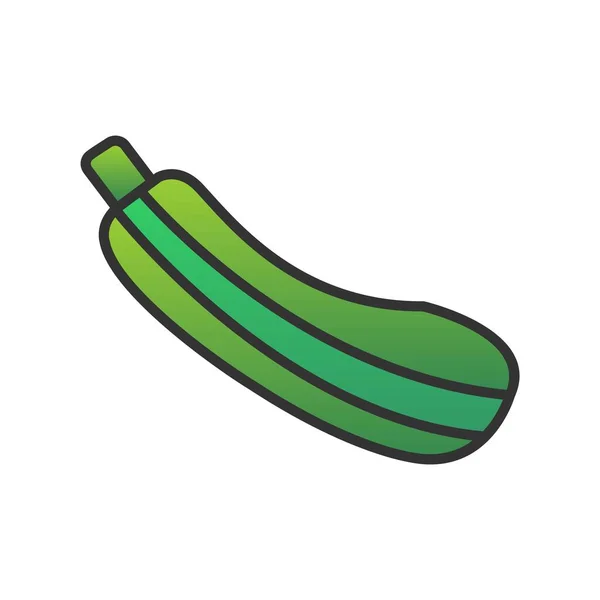 Zucchini Filled Gradient Vector Icon Desig - Stok Vektor