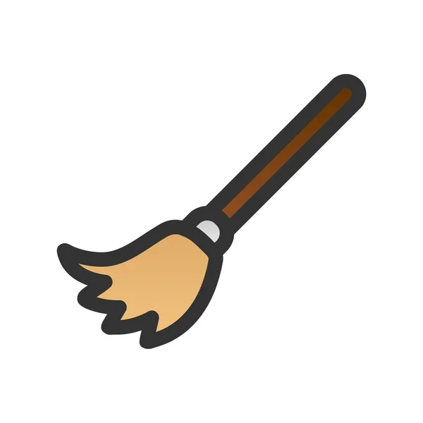 Broom Filled Gradient Vector Icon Desig — Stock Vector