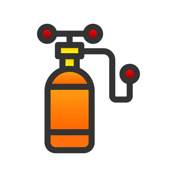 Gefüllter Sauerstofftank Gradient Vector Icon Desig — Stockvektor