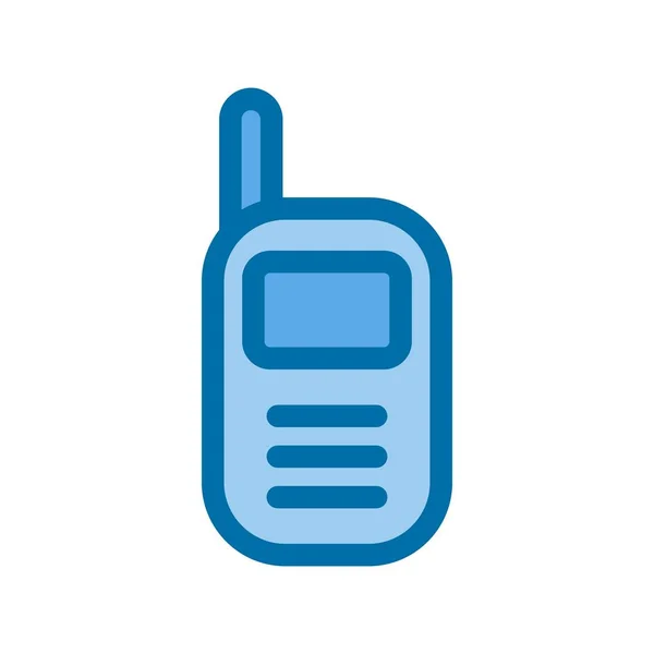 Walkie Talkie Filled Blue Vector Icon Desig — Stock Vector