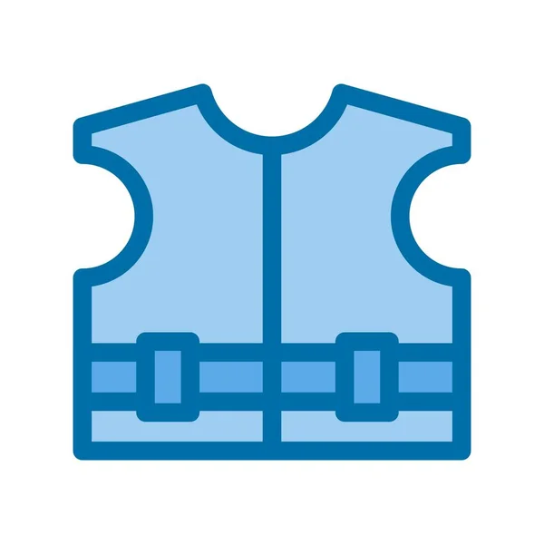 Life Vest Full Blue Vector Icon Desig — Stockový vektor