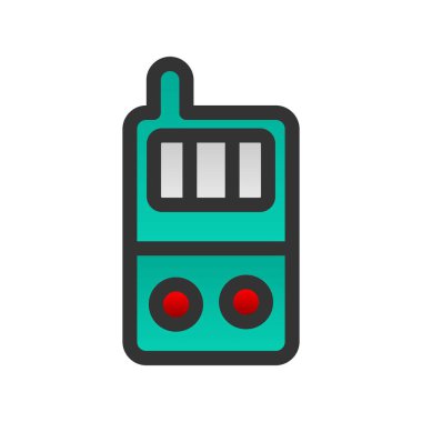 Gradyan Vektör Simgesi Tasarımı Dolu Telsiz