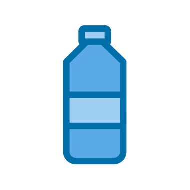 Su Şişesi Doldurulmuş Mavi Vektör Simgesi Tasarımı