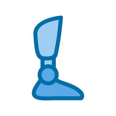 Mavi Vektör Simgesi Tasarımı Doldurulmuş Protezler