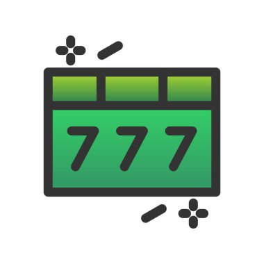 Yedi Doldurulmuş Gradyan Vektör Simgesi Tasarımı