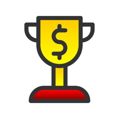 Kazanan Doldurulmuş Gradyan Vektör Simgesi Tasarımı