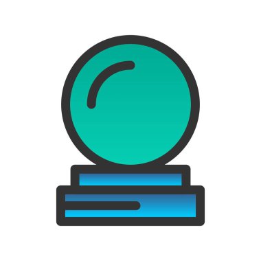 Kristal Top Gradyan Vektör Simgesi Tasarımı