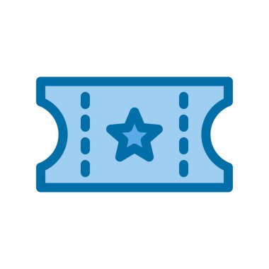 Biletler Mavi Vektör Simgesi Tasarımı