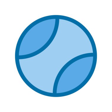 Mavi Vektör Simgesi Tasarımı Doldurulmuş Top