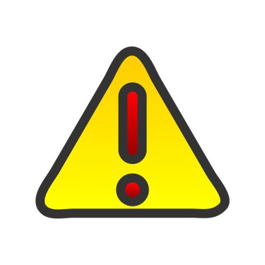 Uyarı Doldurulmuş Gradyan Vektör Simgesi Tasarımı