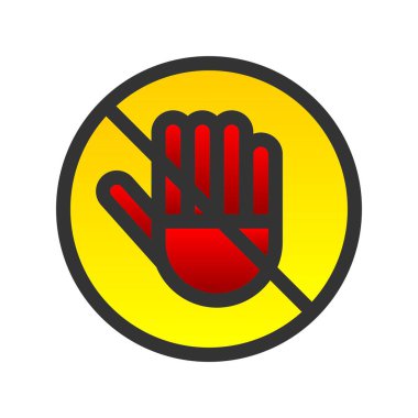 Doldurulmuş Gradyan Vektör Simgesi Tasarımı Durdur