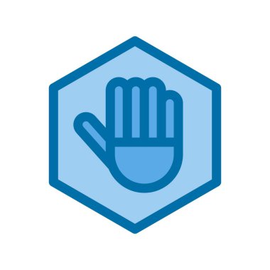 Doldurulmuş Mavi Vektör Simgesi Tasarımı Durdur