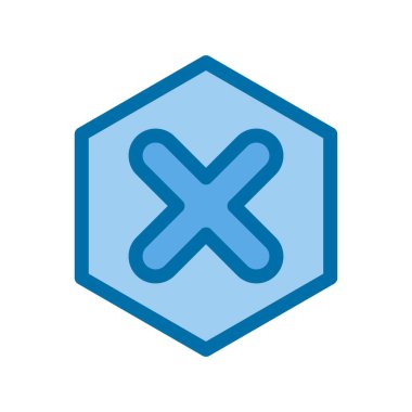 Girdi Dolu Mavi Vektör Simgesi Tasarımı Yok