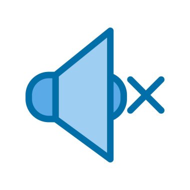 Müzik Dolu Mavi Vektör Simgesi Tasarımı Yok