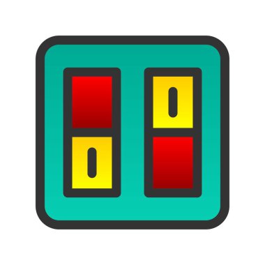 Kapalı Dolu Olmayan Gradyan Vektör Simgesi Tasarımı