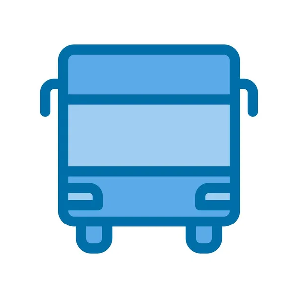 Bus Filled Blue Vector Icon Desig — Stock Vector