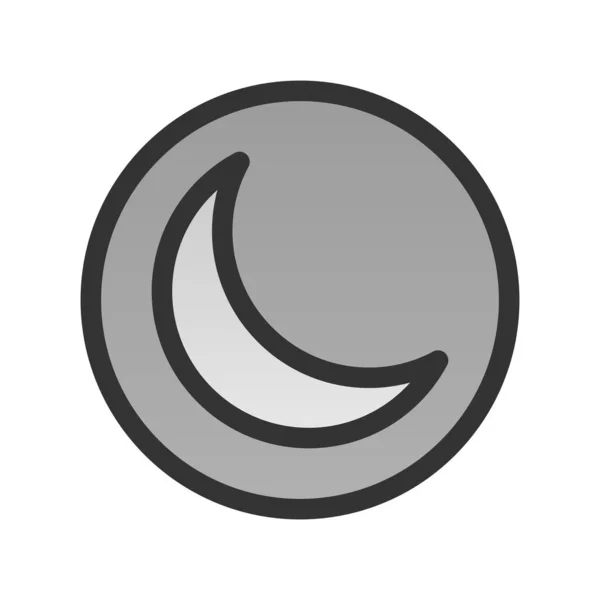 Dark Mode Filled Gradient Vector Icon Design — Stock Vector