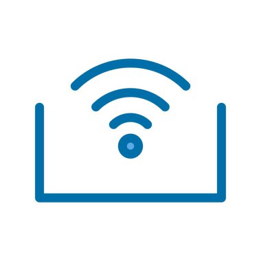 Rfid Doldurulmuş Mavi Vektör Simgesi Tasarımı