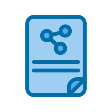 İçerik Doldurulmuş Mavi Vektör Simgesi Tasarımı