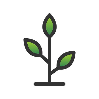 Bitki Doldurulmuş Gradyan Vektör Simgesi Tasarımı