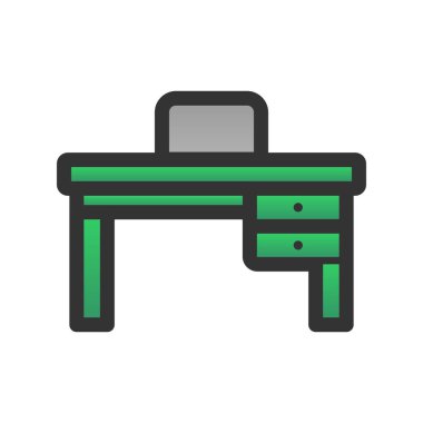 Tablo Doldurulmuş Gradyan Vektör Simgesi Tasarımı