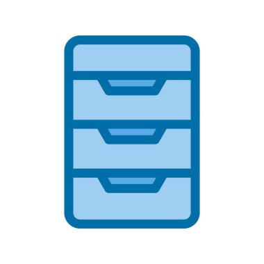 Sunucu Mavi Vektör Simgesi Tasarımı