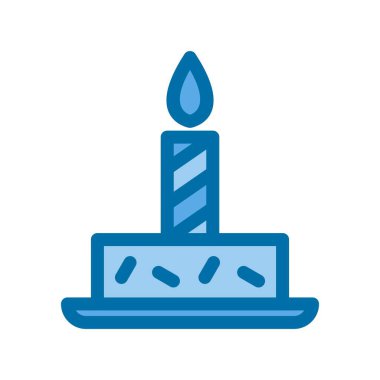 Doğum günü pastası Mavi Vektör Simgesi Tasarımı