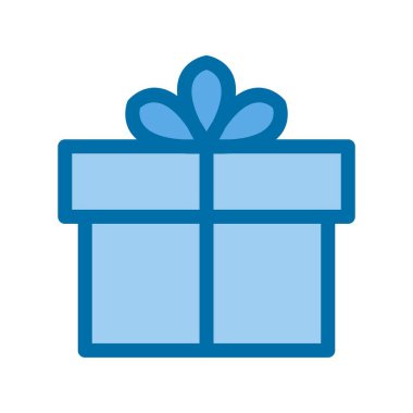 Hediye Dolu Mavi Vektör Simgesi Tasarımı