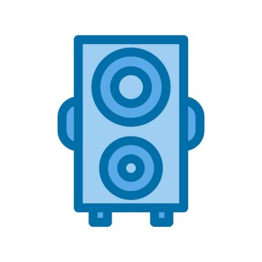 Hoparlör Mavi Vektör Simgesi Tasarımı