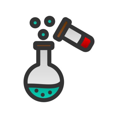 Deney Doldurulmuş Gradyan Vektör Simgesi Tasarımı