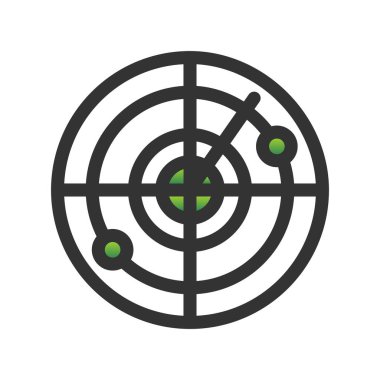 Radar Doldurulmuş Gradyan Vektör Simgesi Tasarımı