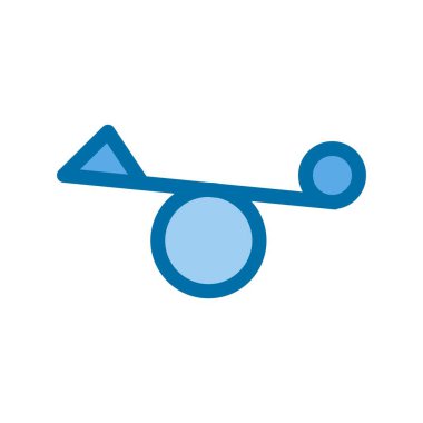 Mavi Vektör Simgesi Tasarımı Dengesi