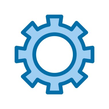 Dişli Mavi Vektör Simgesi Tasarımı