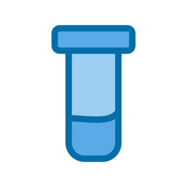 Test Tüpü Mavi Vektör Simgesi Tasarımı