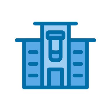 Araştırma Merkezi Mavi Vektör Simgesi Tasarımı