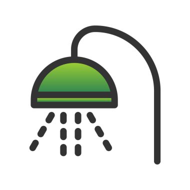 Duş Doldurulmuş Gradyan Vektör Simgesi Tasarımı