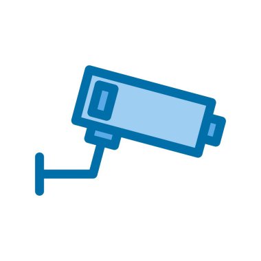 CCTV Mavi Vektör Simgesi Tasarımı