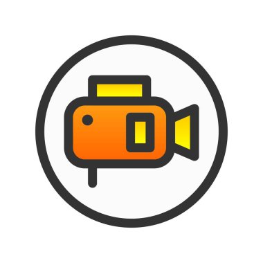  Görüntü Çağrısı Doldurulmuş Gradyan Vektör Simgesi Tasarımı