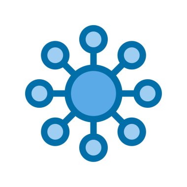 Ağ Doldurulmuş Mavi Vektör Simgesi Tasarımı