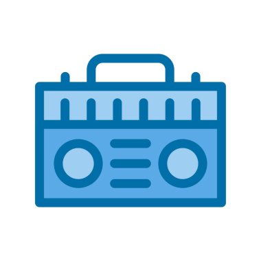 Mavi Vektör Simgesi Tasarımı Doldurulmuş Teyp Kaydı