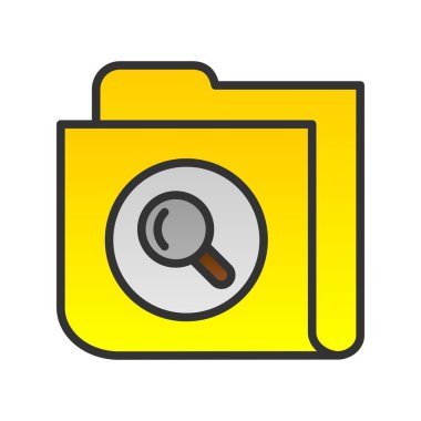 Arama Dizini Doldurulmuş Gradyan Vektör Simgesi Tasarımı