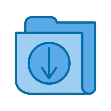 Dizin Doldurulmuş Mavi Vektör Simgesi Tasarımı İndir