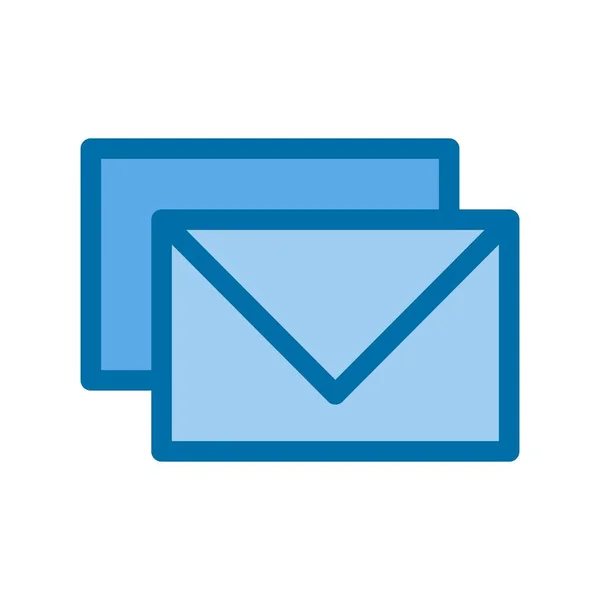 Lettres Remplies Blue Vector Icon Design — Image vectorielle