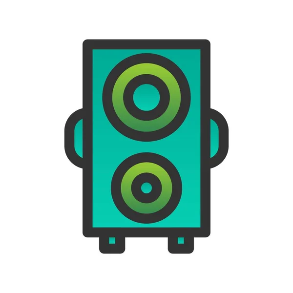 Altavoz Llenado Gradiente Vector Icono Diseño — Vector de stock