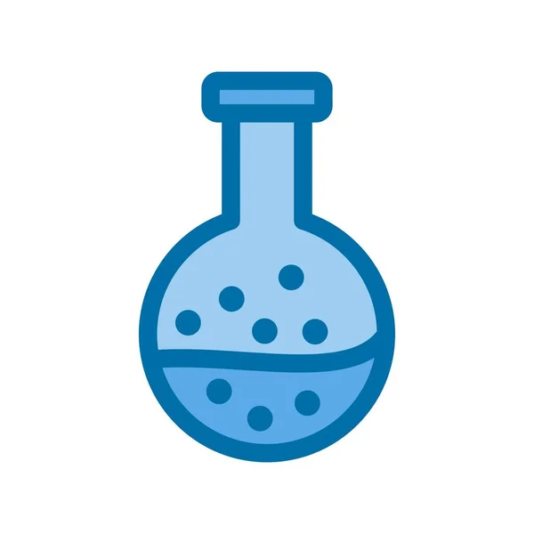 Flask Заповнений Синій Векторний Дизайн Піктограм — стоковий вектор