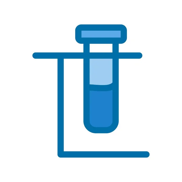 Chemie Gefülltes Blue Vector Icon Design — Stockvektor