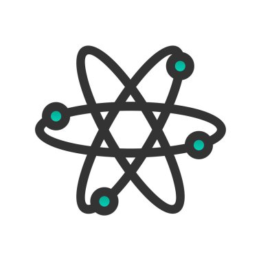 Atom Doldurulmuş Gradyan Vektör Simgesi Tasarımı 