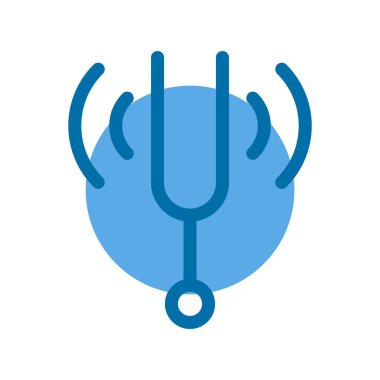 Akort Çatalı Dolu Mavi Vektör Simgesi Tasarımı