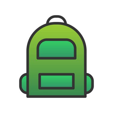 Çanta Doldurulmuş Gradyan Vektör Simgesi Tasarımı