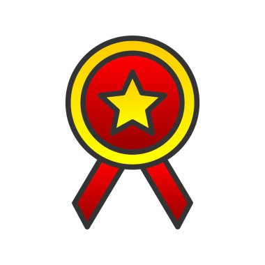 Madalya Doldurulmuş Gradyan Vektör Simgesi Tasarımı